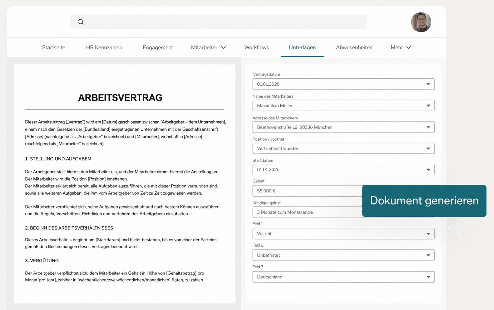 Dokument generieren