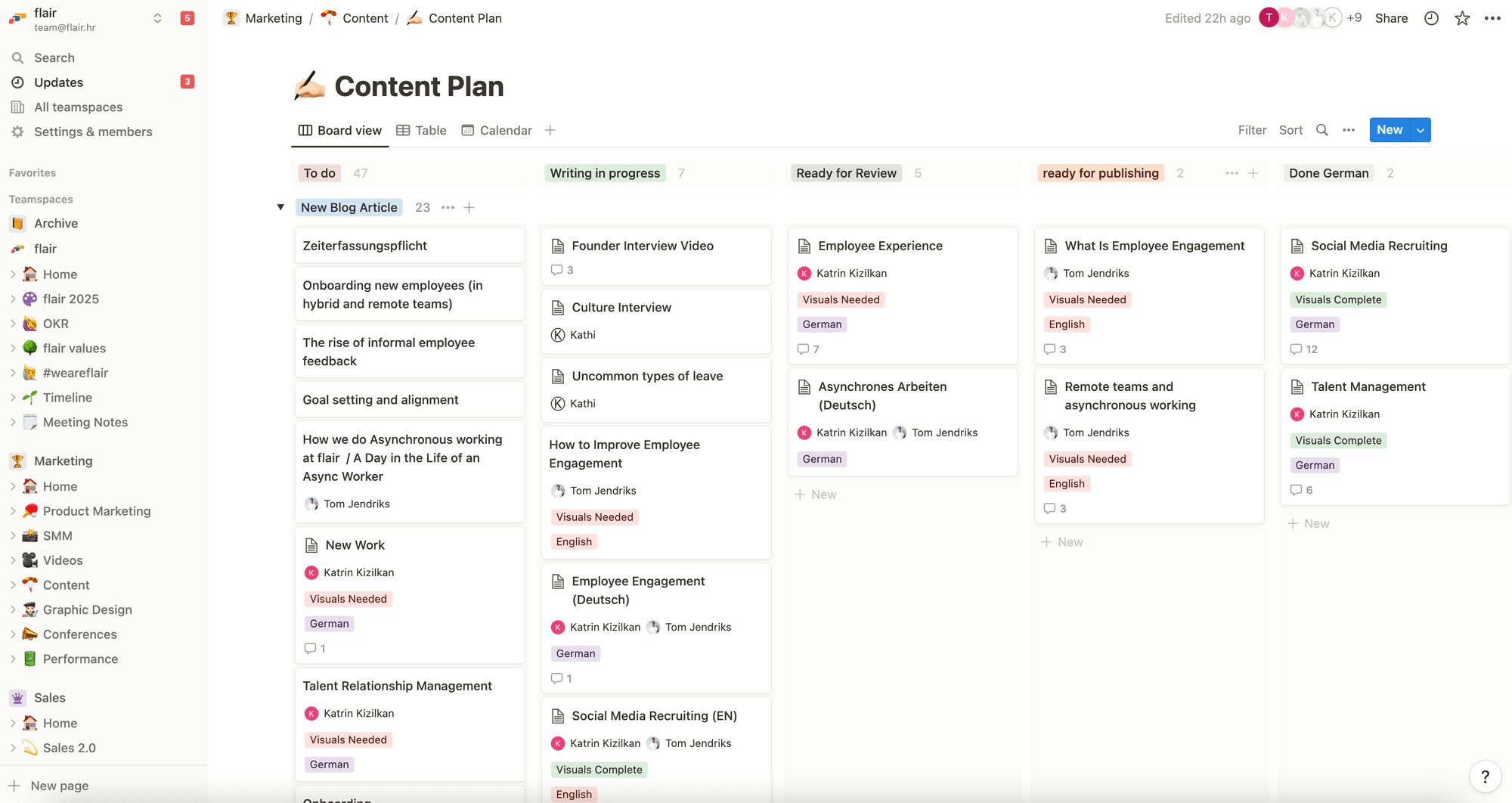 Projektmanagement Tool Notion Dashboard