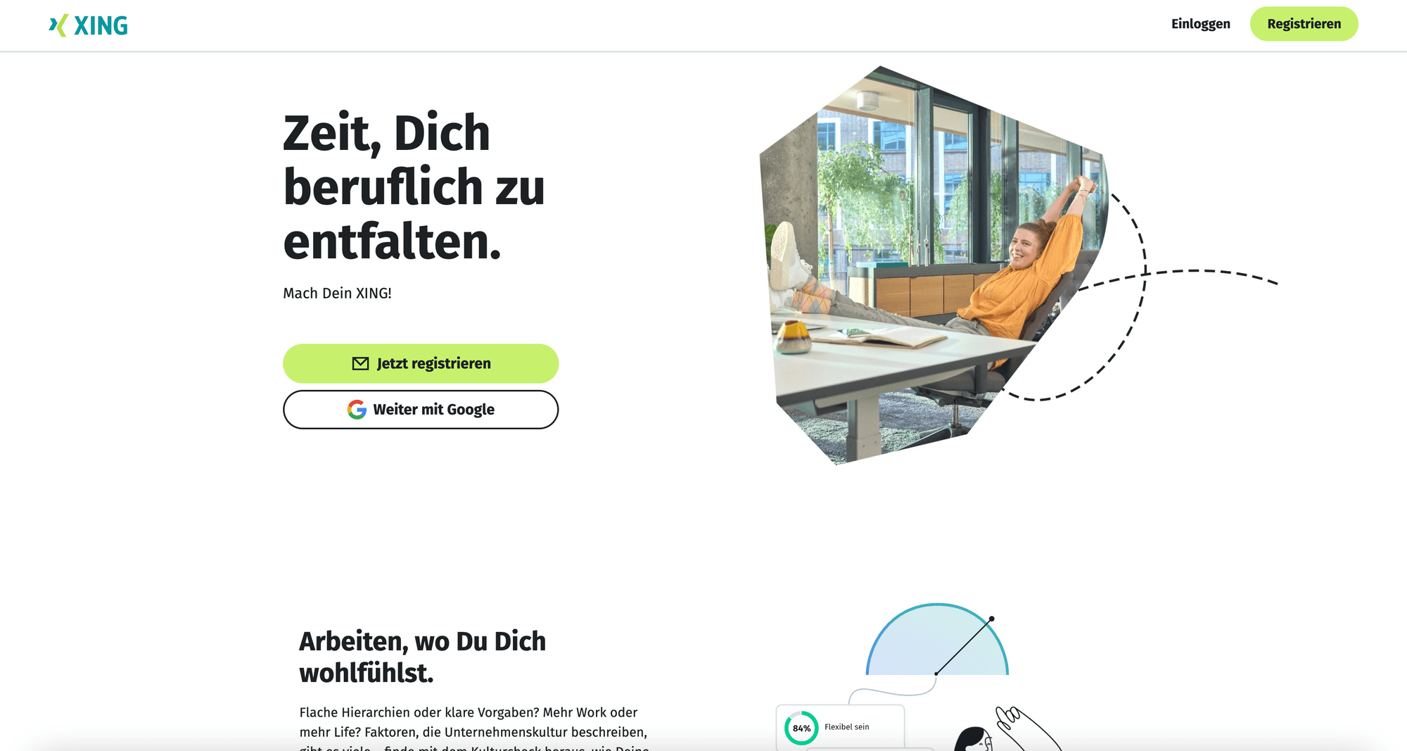 Xing Plattform Startseite