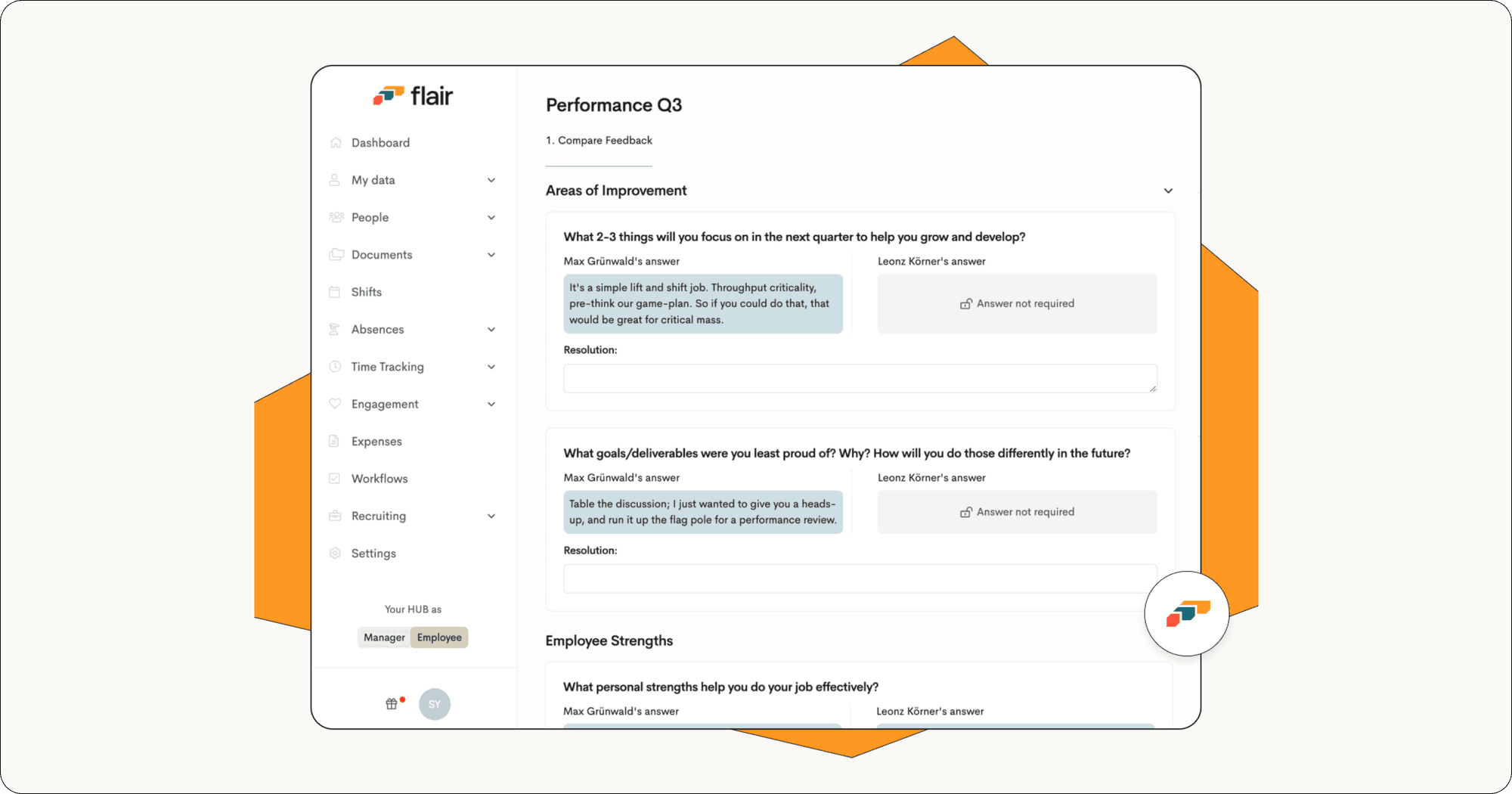 Feedback Prozess digital abbilden