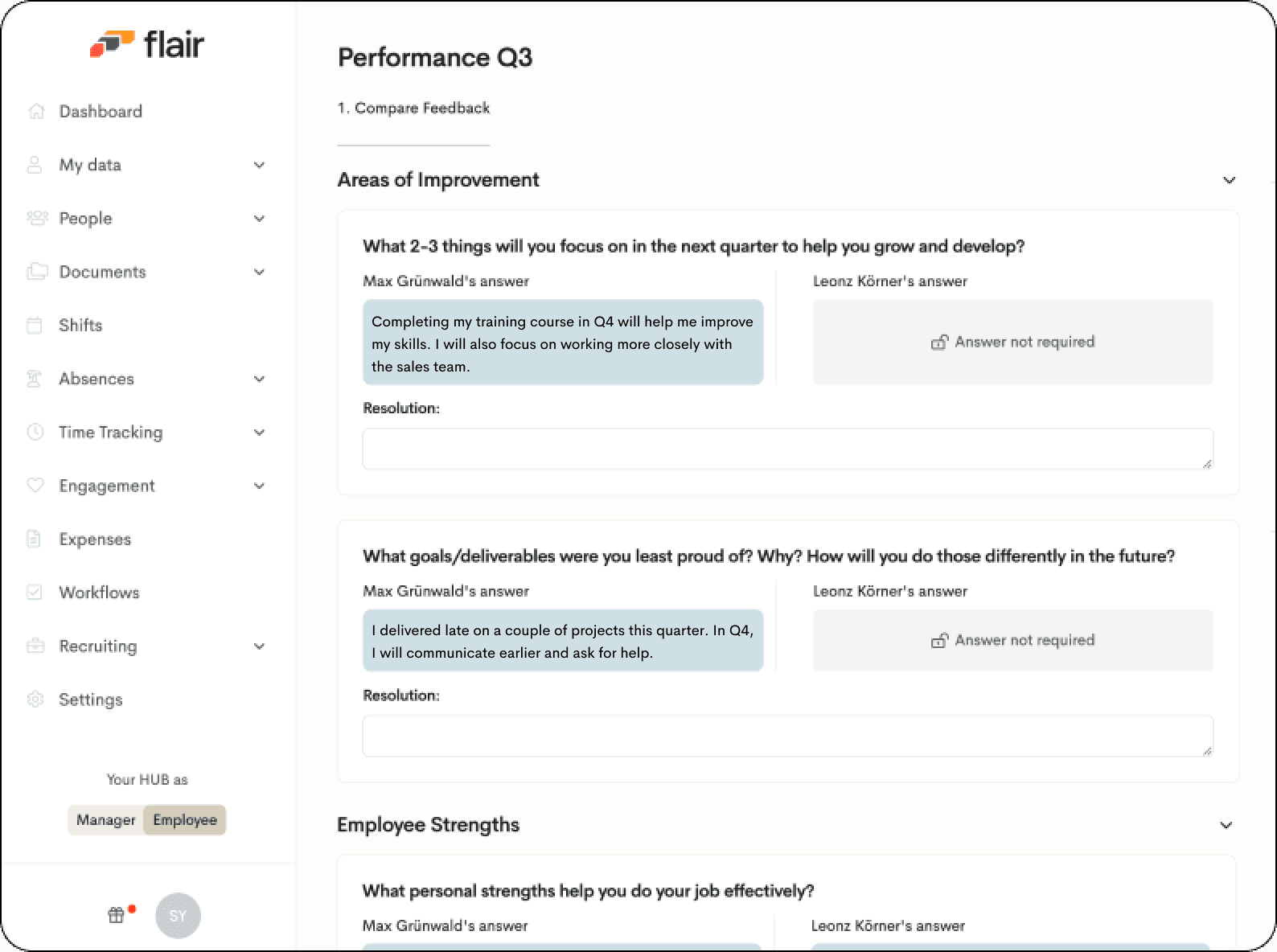 Performance Review Dashboard