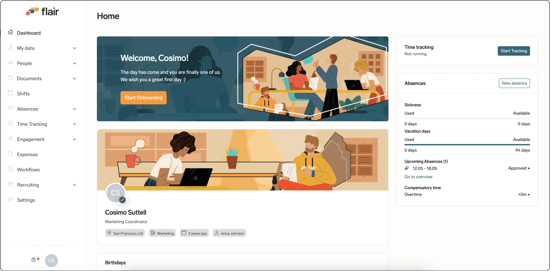 Dashboard Employee Hub