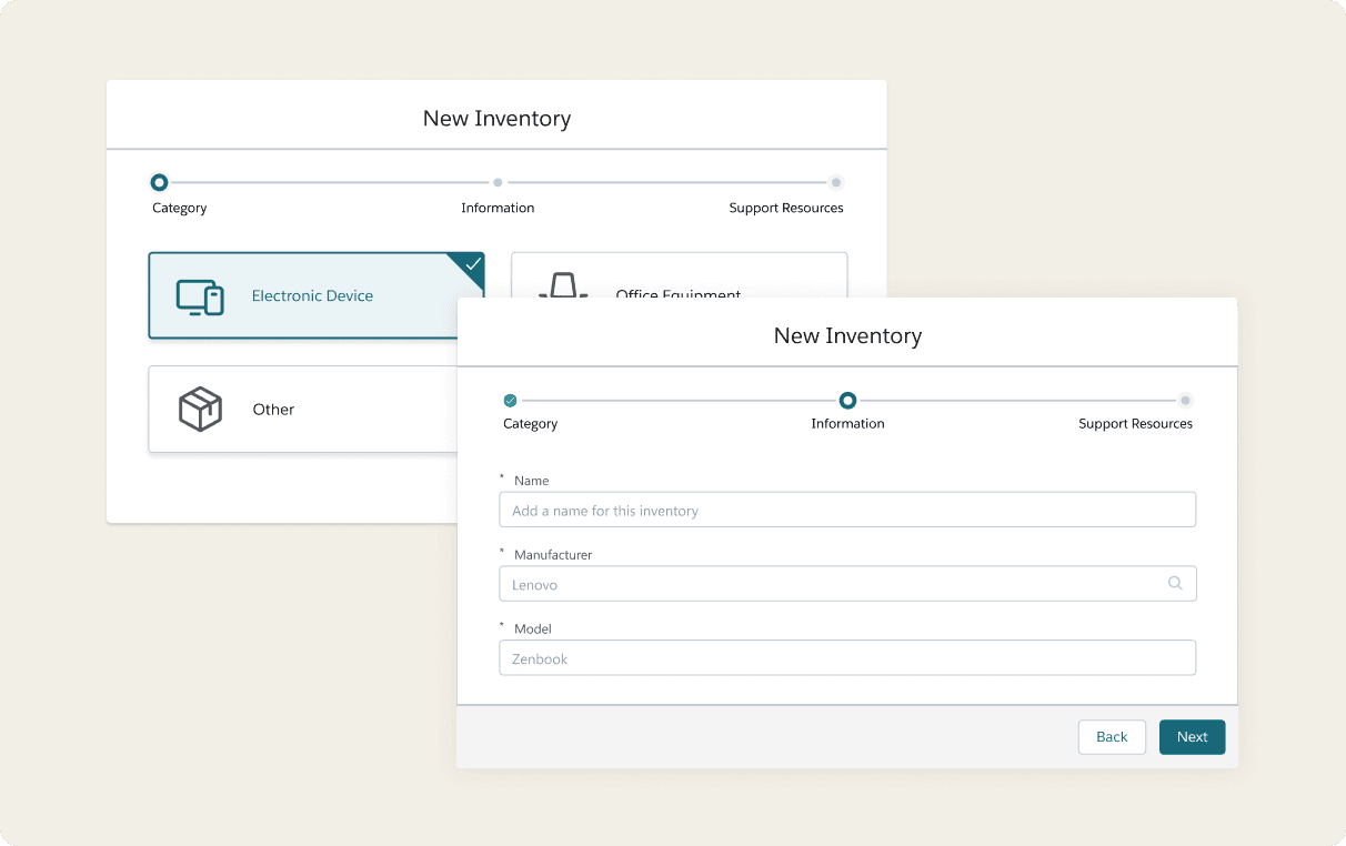 Asset Information Tracking UI
